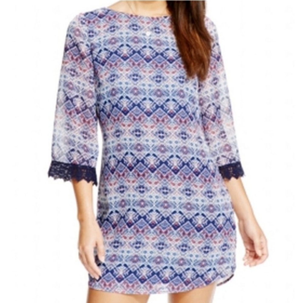 Casual Style Crew Neck Dress V Back Size 9